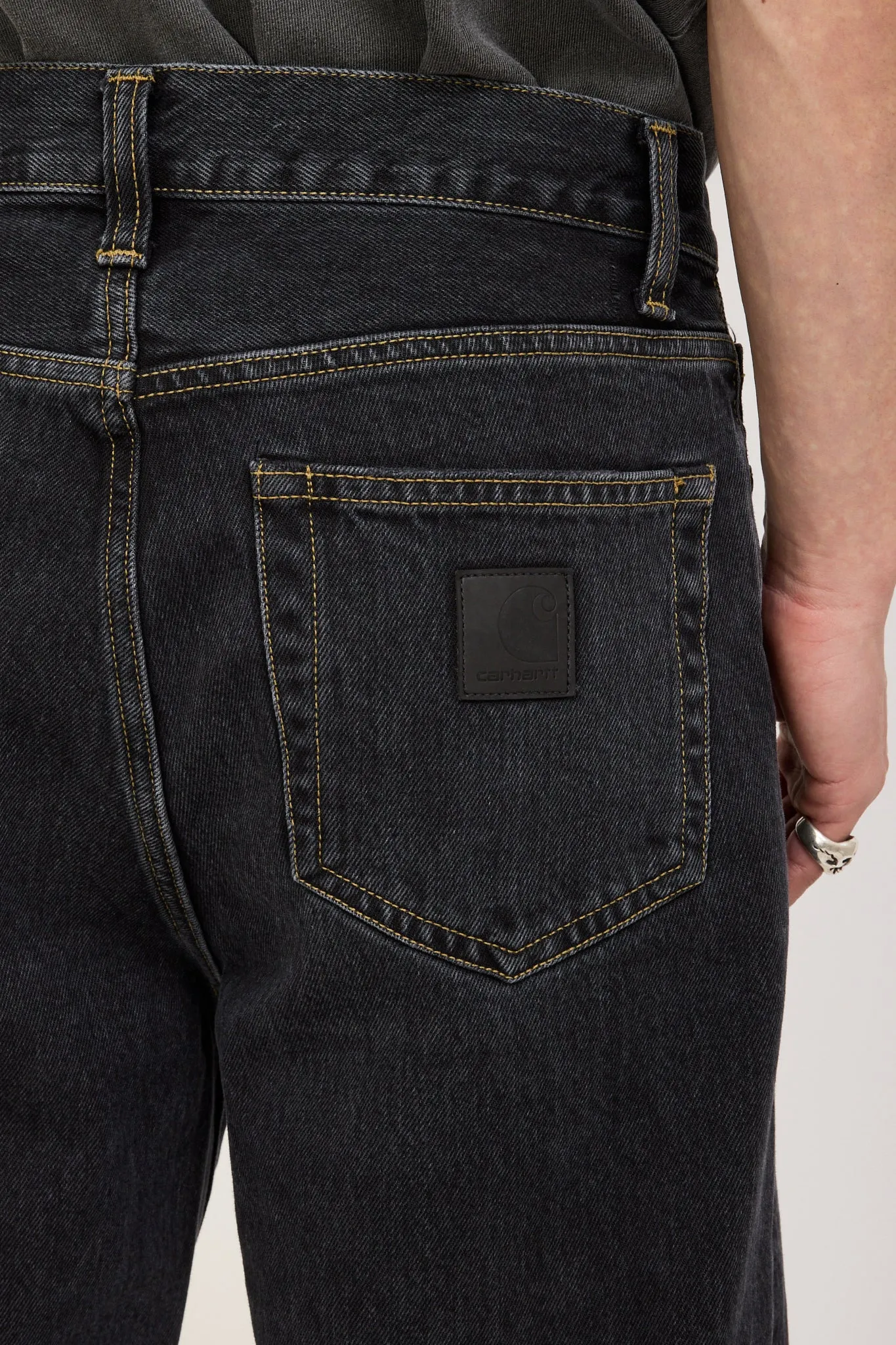 Aaron Pant Black Stone Washed