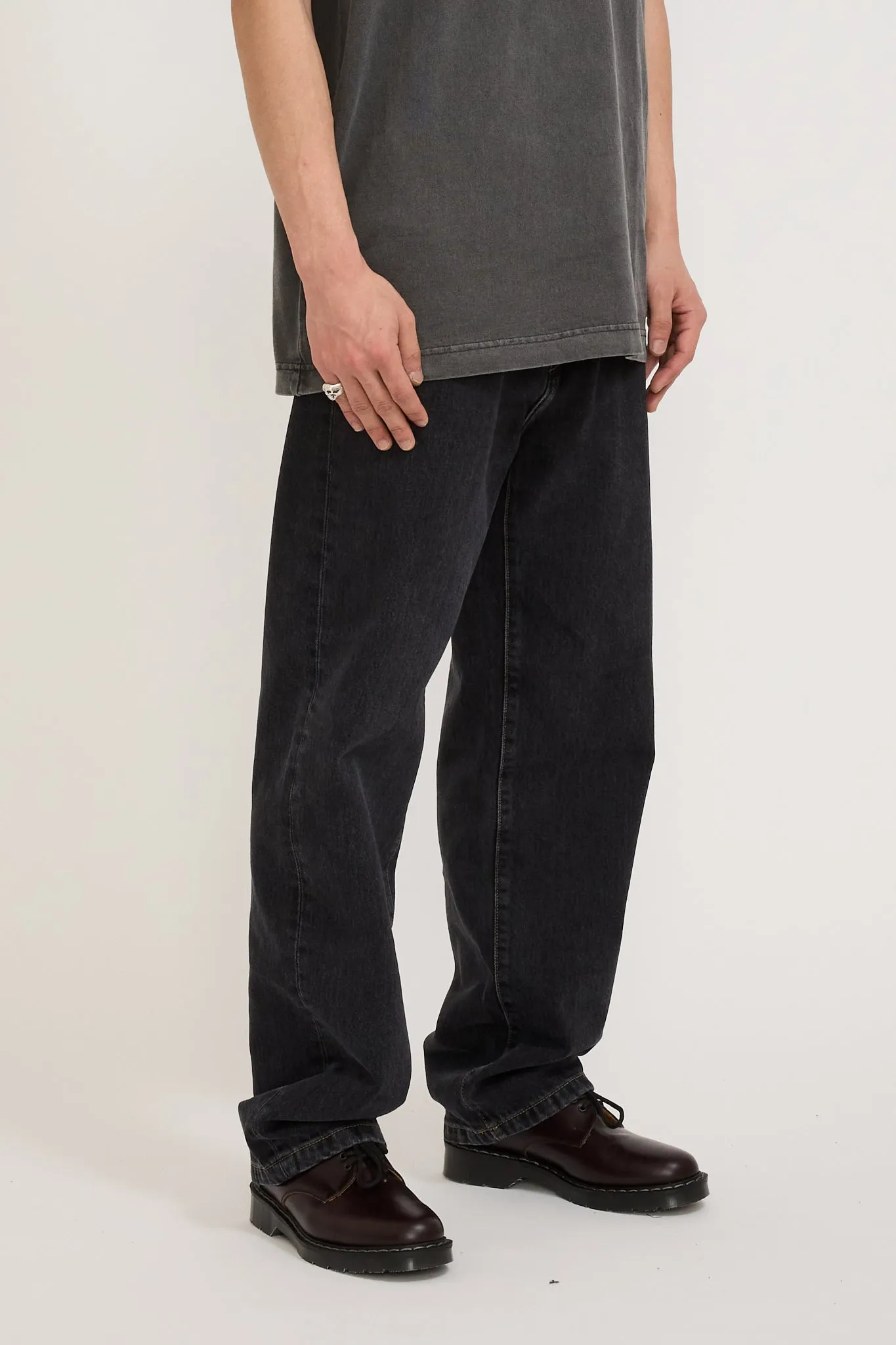 Aaron Pant Black Stone Washed