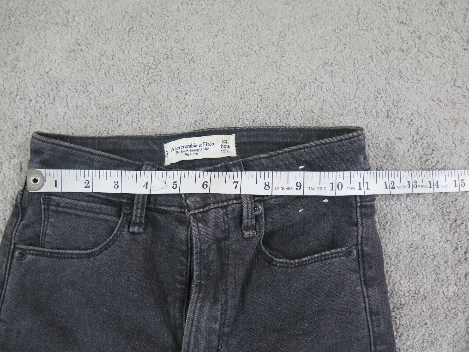 Abercrombie & Fitch Jeans Women 23000 Black The Super Skinny Ankle High Rise