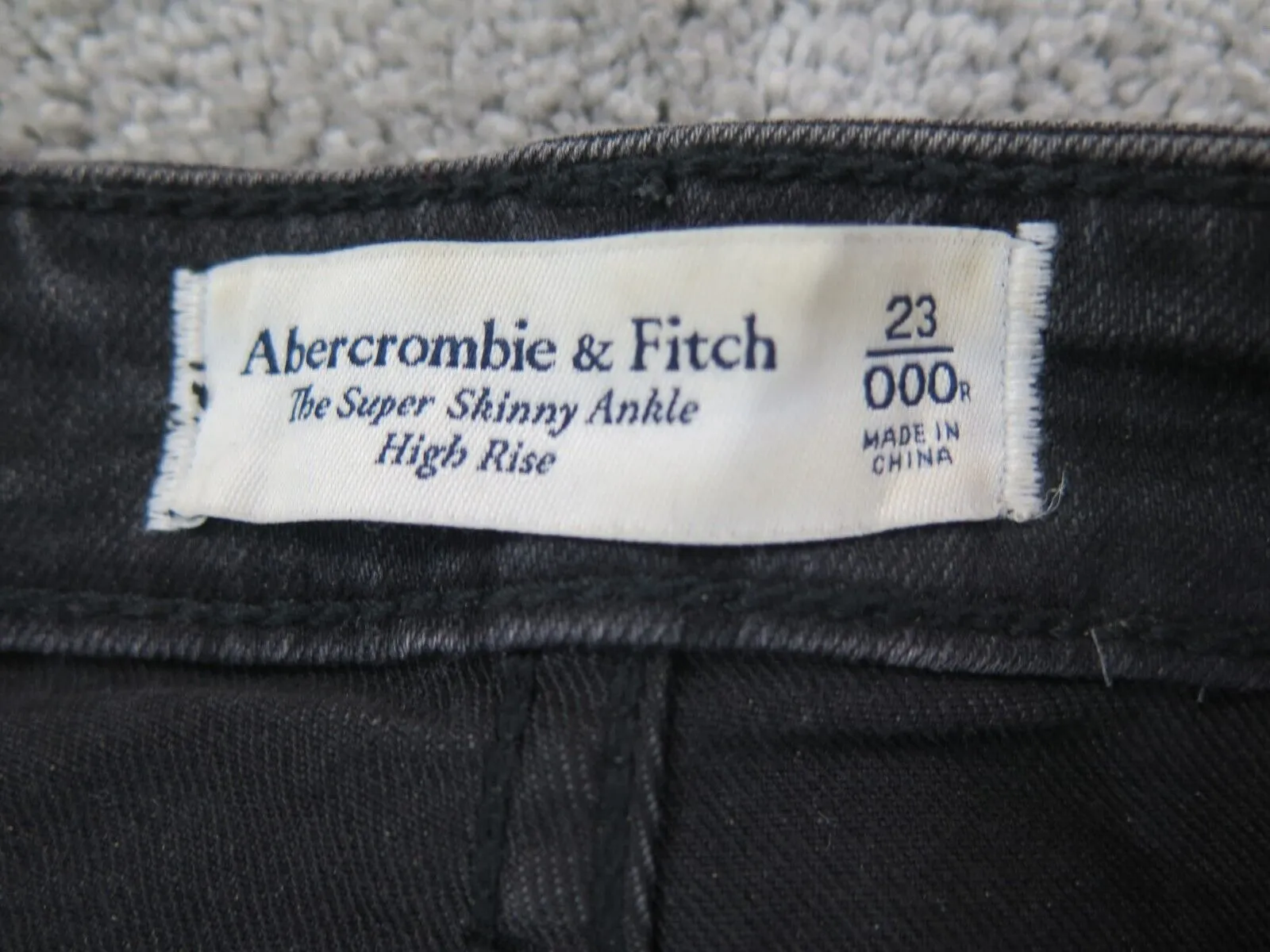 Abercrombie & Fitch Jeans Women 23000 Black The Super Skinny Ankle High Rise