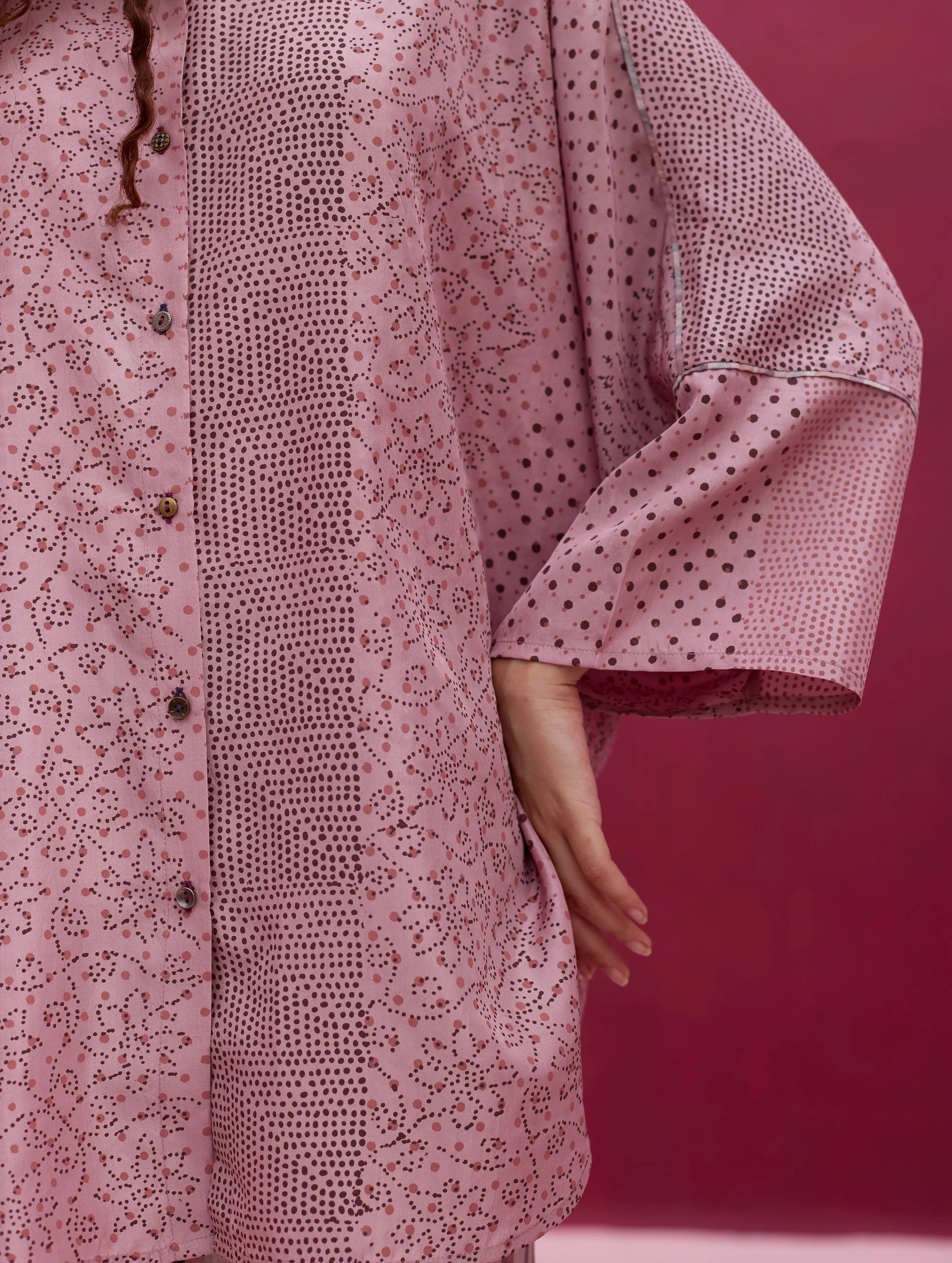 Aiza Silk Co-ord Set - Lavender