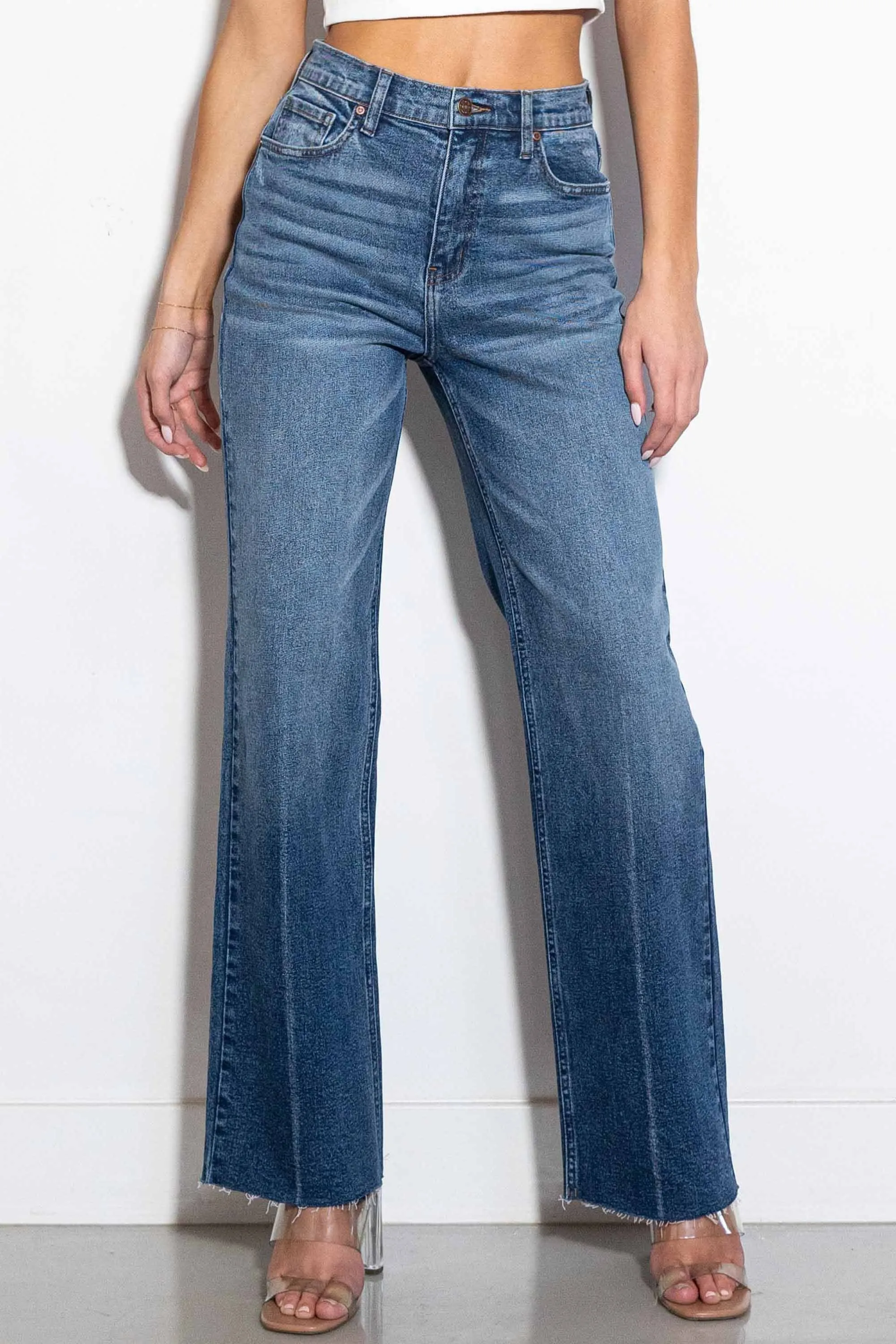 Crease Line Wide Jeans
