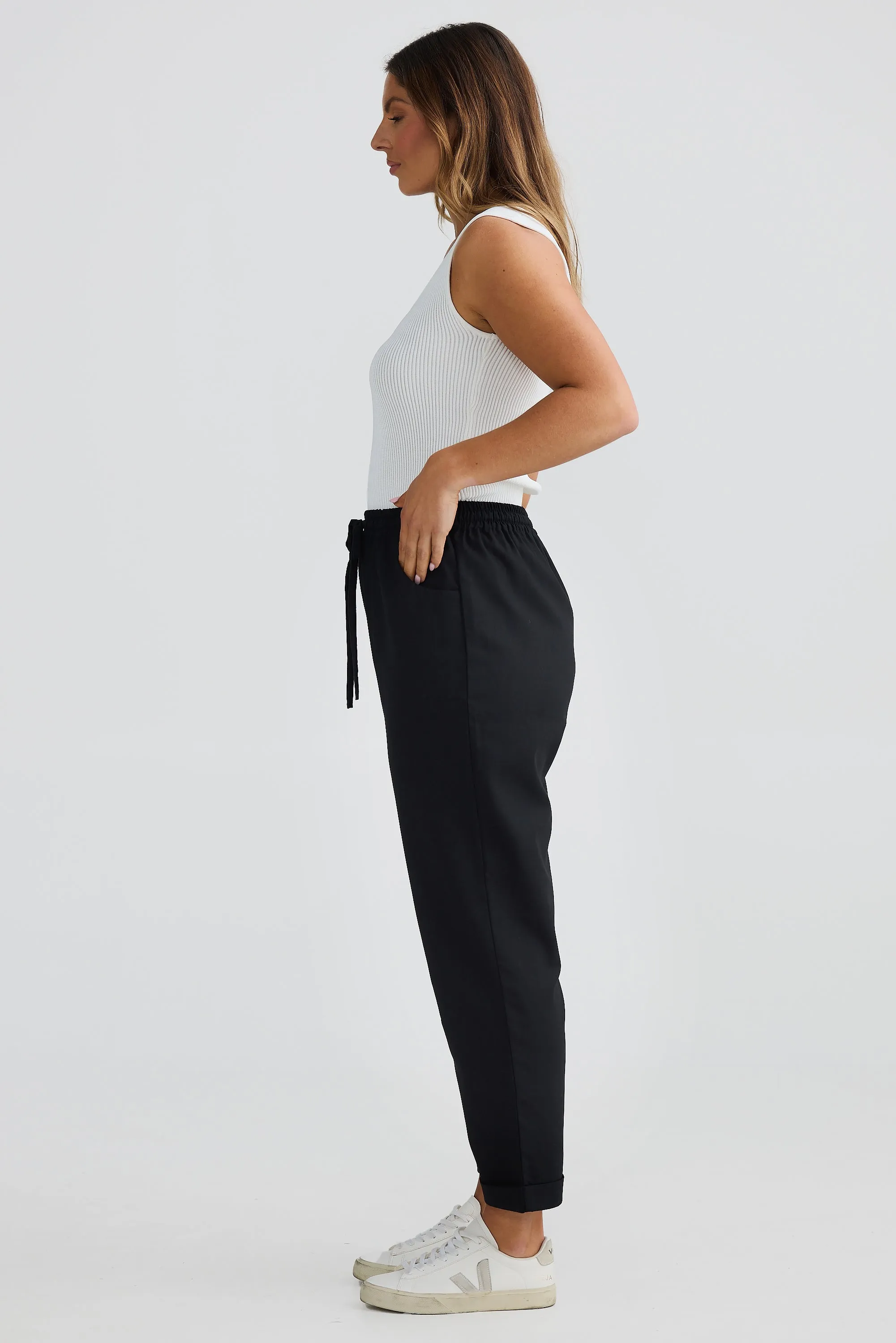 Cuffed Jogger Pant - Black