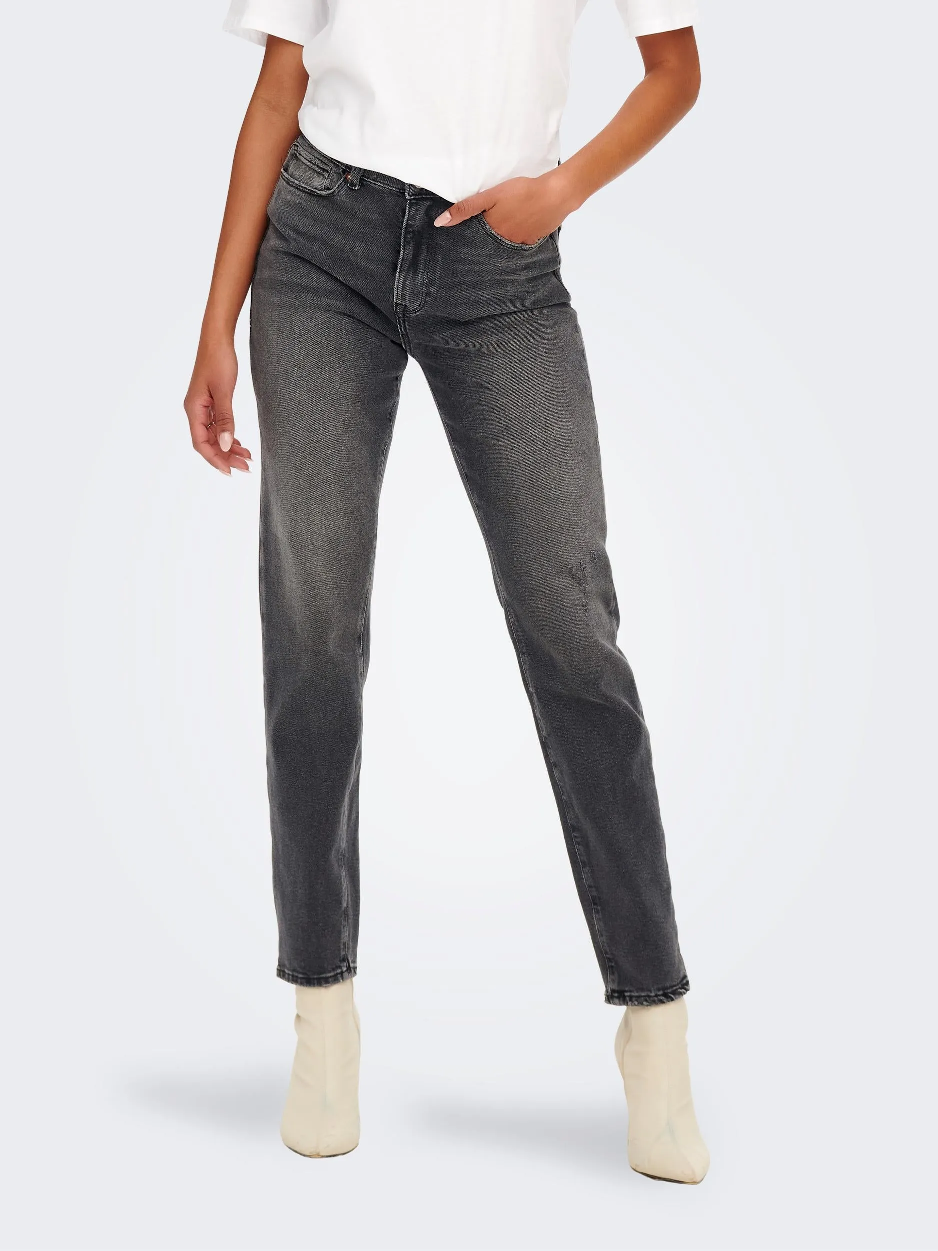Emily Stretch Jeans - Dark Grey