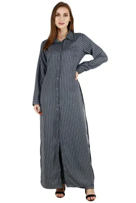 Grey Striped Pant Set