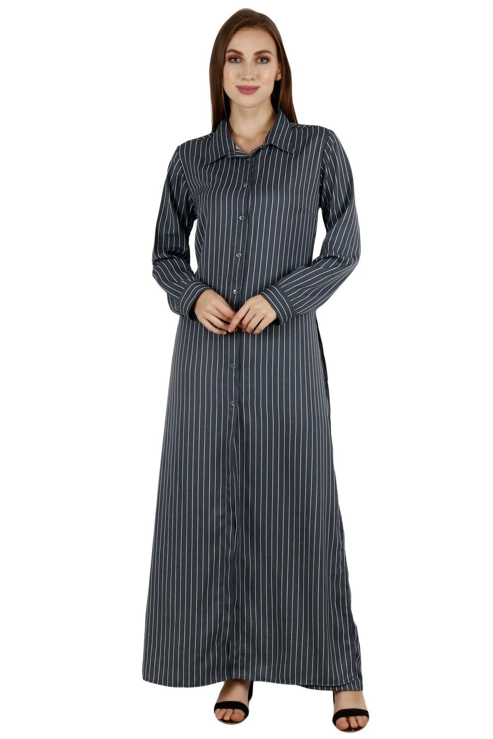 Grey Striped Pant Set