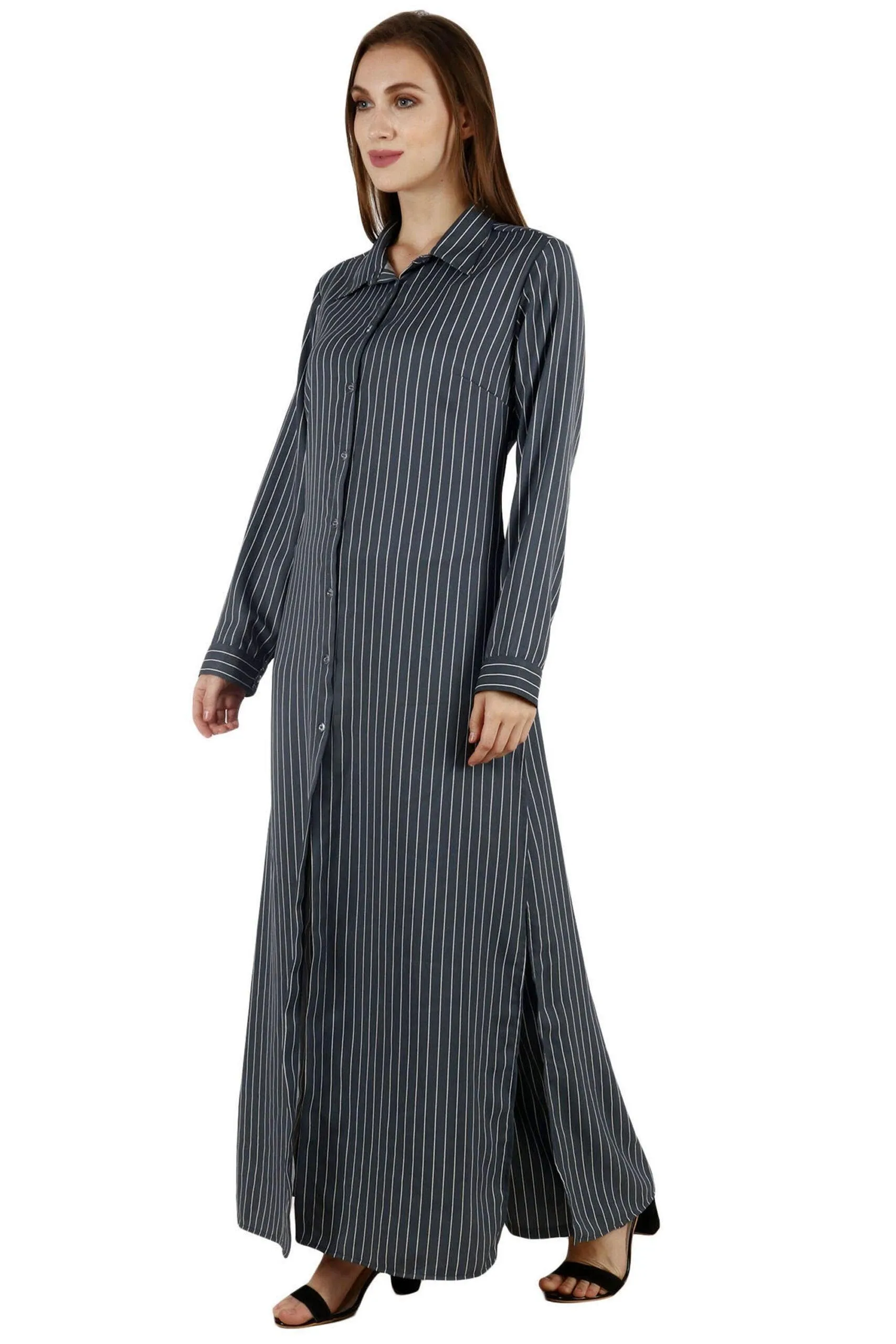 Grey Striped Pant Set