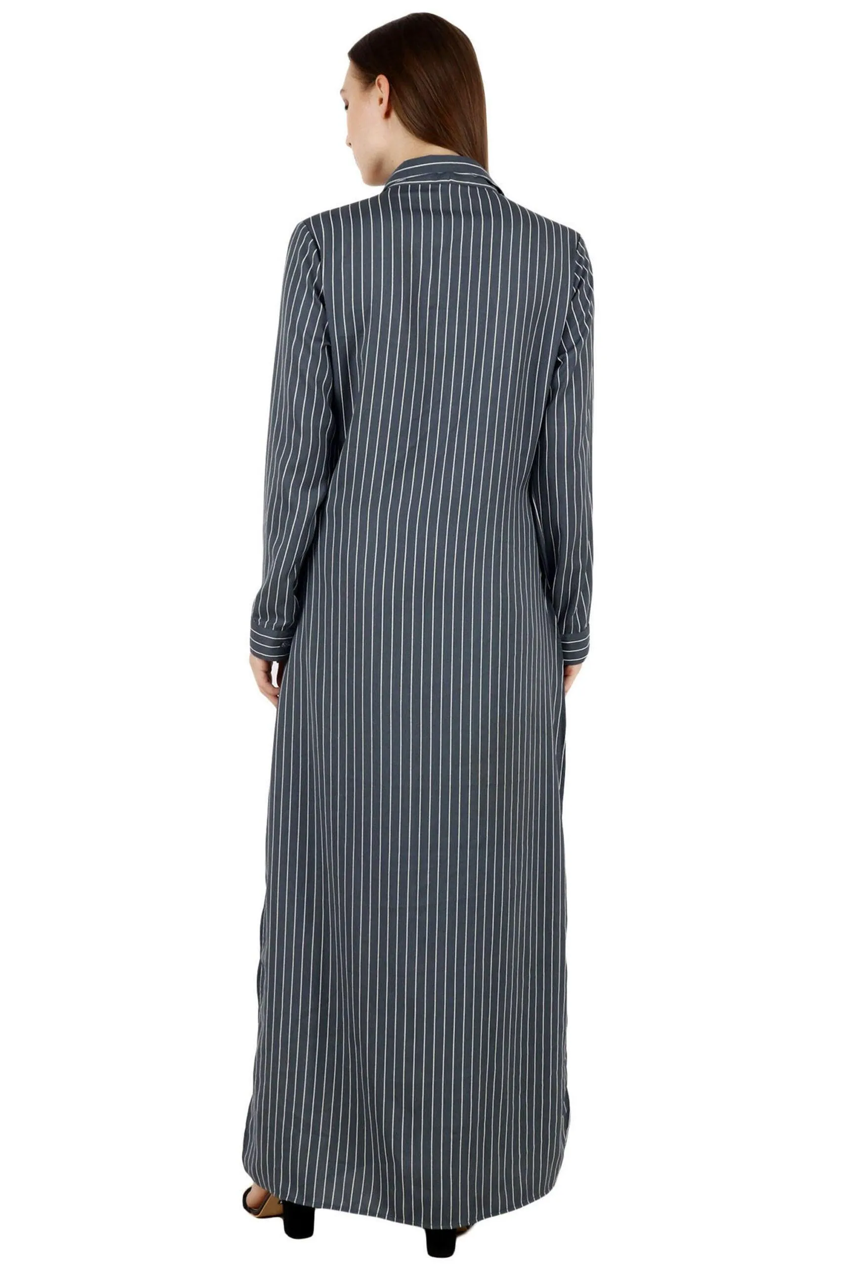 Grey Striped Pant Set