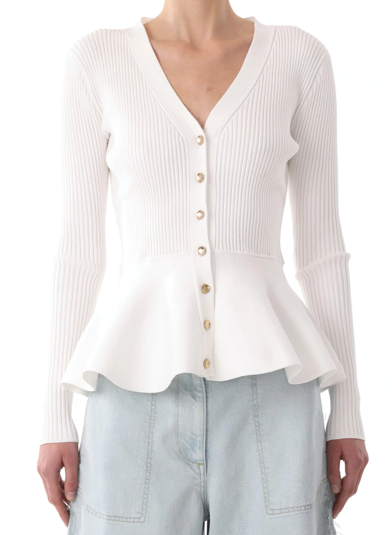 HIGH RISE WIDE LEG JEANS W/ RAW HEM