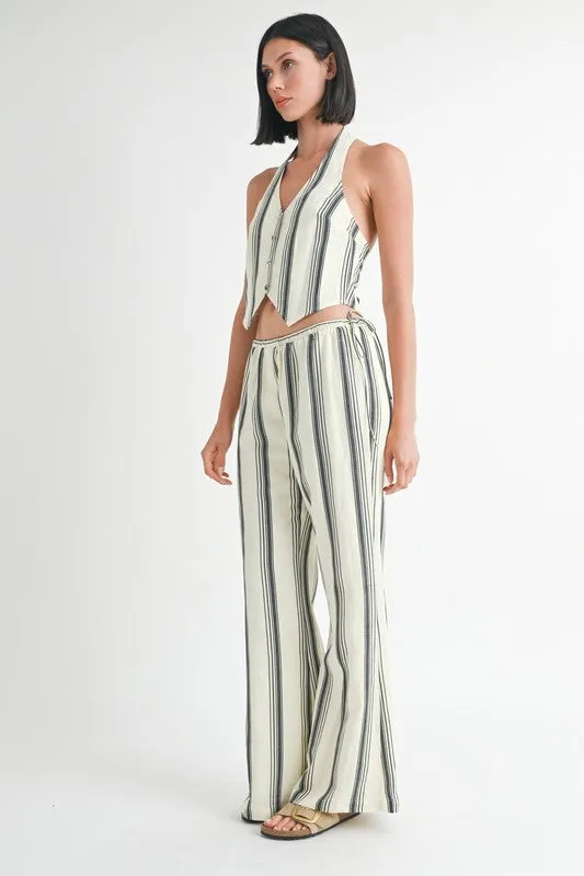Hot Girl Coastal Cool Striped Straight Leg Pants