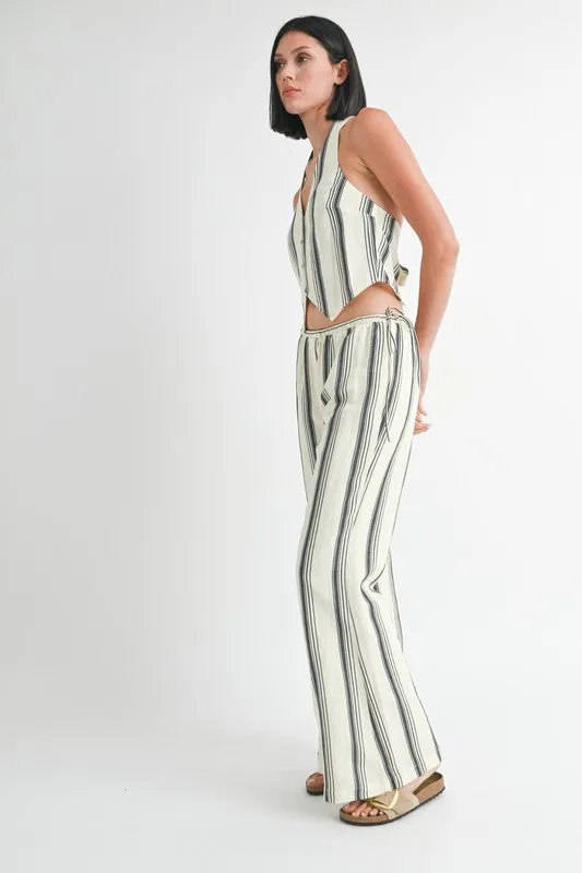 Hot Girl Coastal Cool Striped Straight Leg Pants