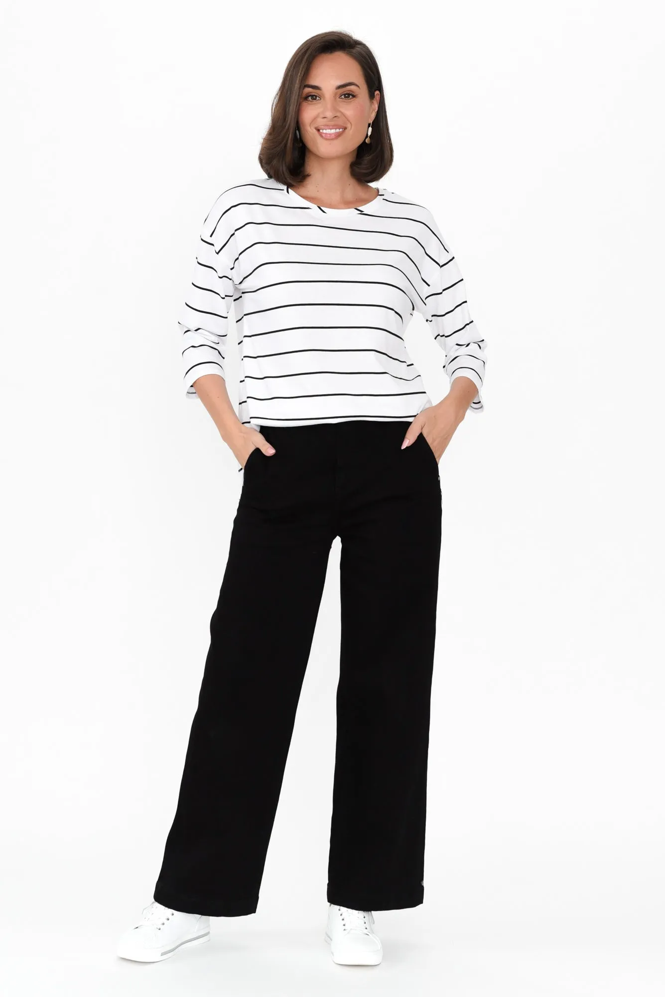 Izzy Black Wide Leg Jeans