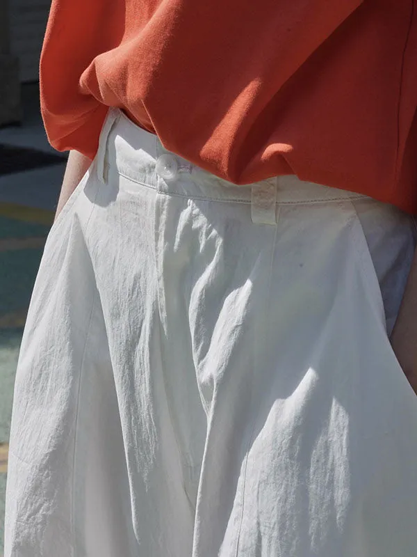 Loose Wide Leg Solid Color Split-Joint Casual Pants Bottoms Trousers
