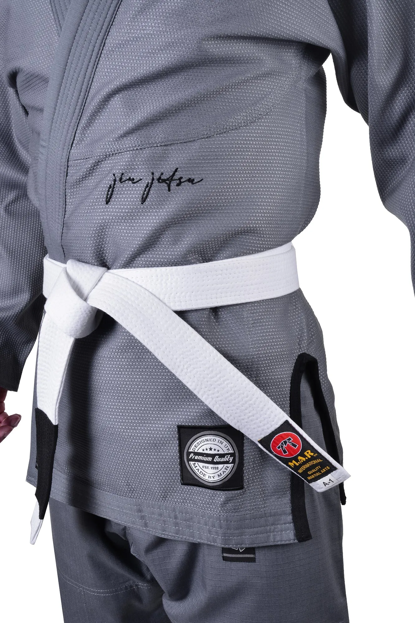 MAR-064C | Grey Brazilian Jiu-Jitsu Uniform - 480gsm