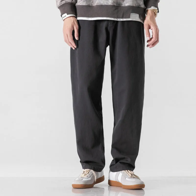 Men's Japanese Casual Straight Leg Padded Pants