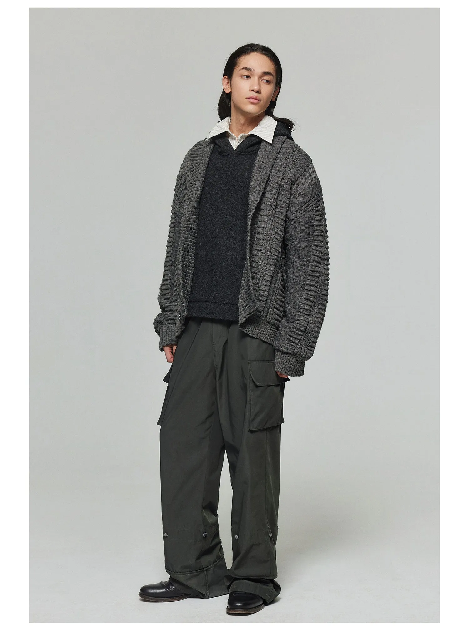 Nylon Wide Leg Casual Pants