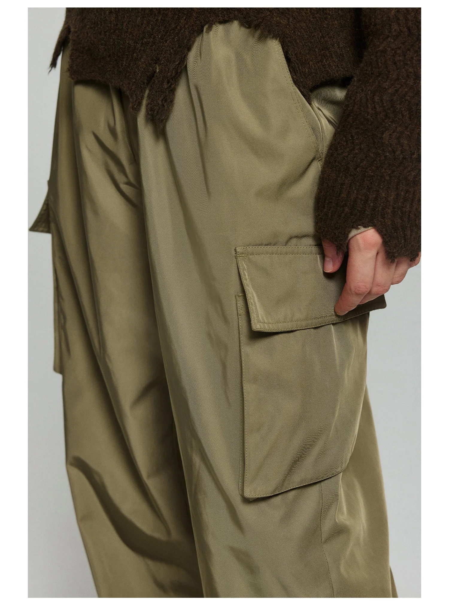 Nylon Wide Leg Casual Pants