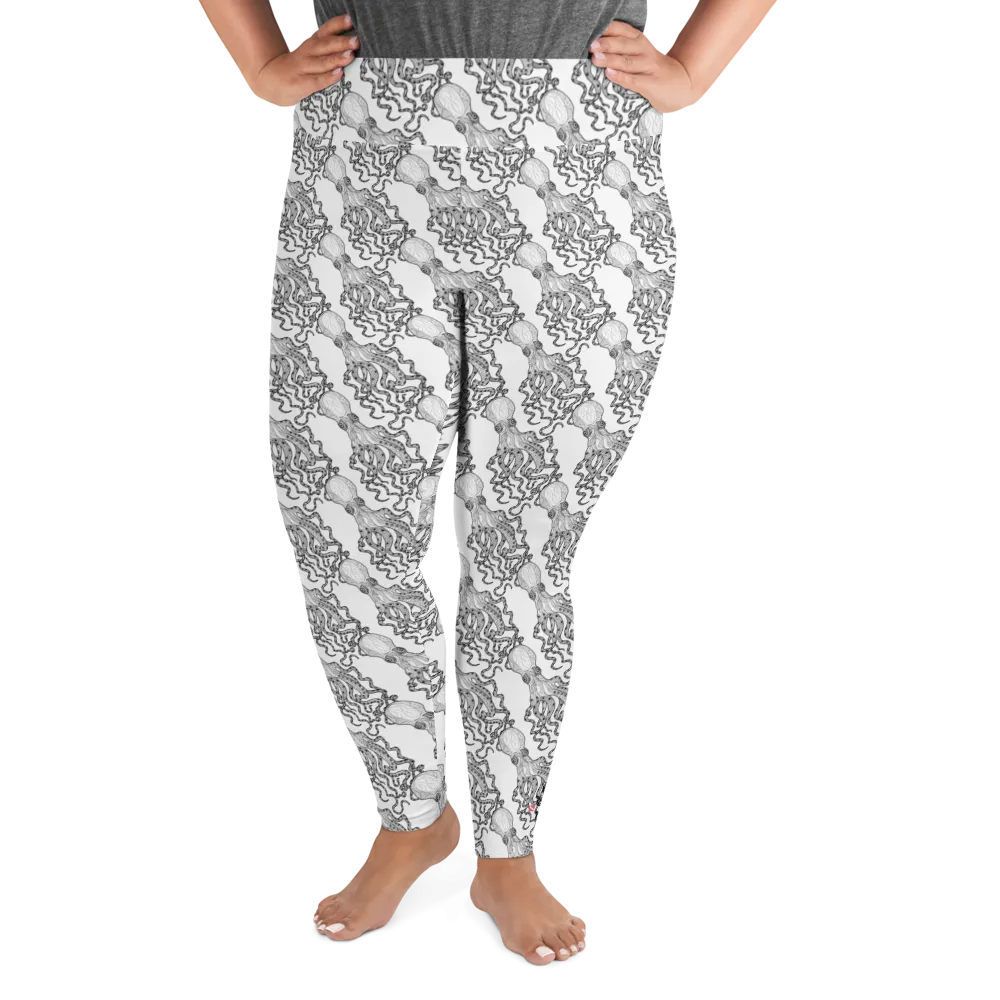 Octopus Sea Plus Size Leggings (Warehouse)