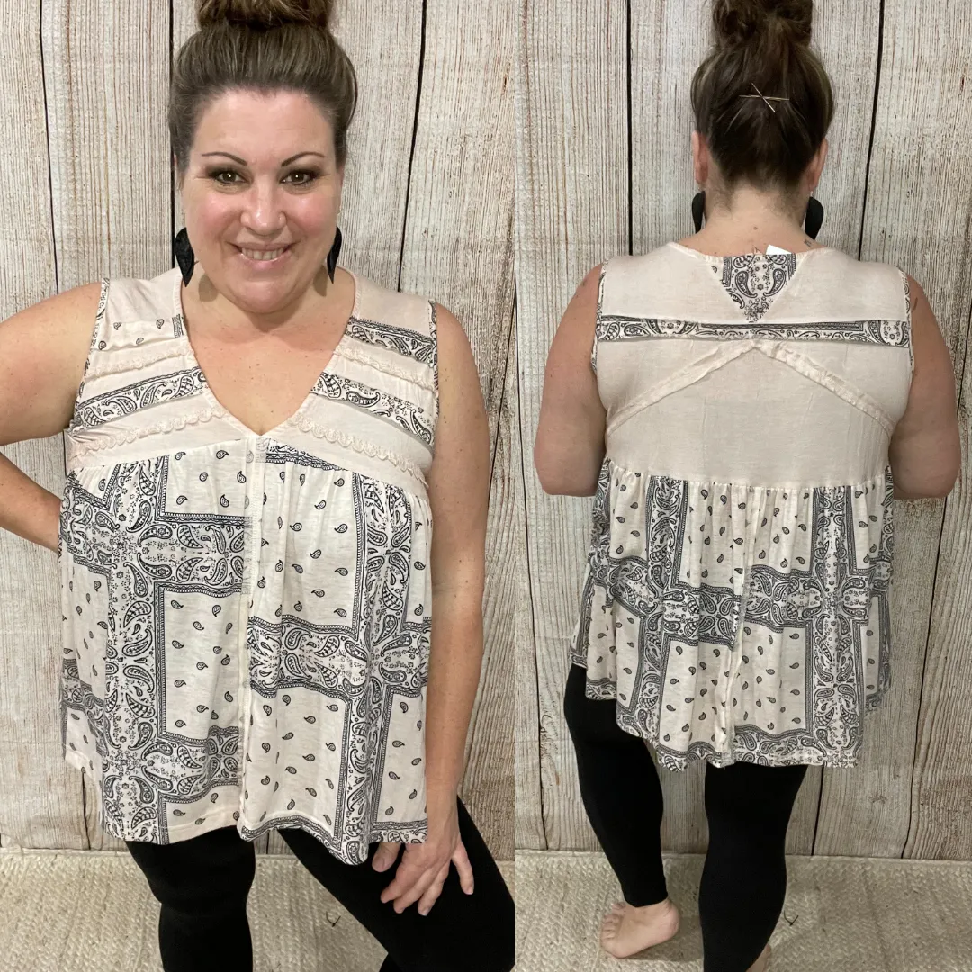 Perfect Paisley Hi-Low Baby Doll