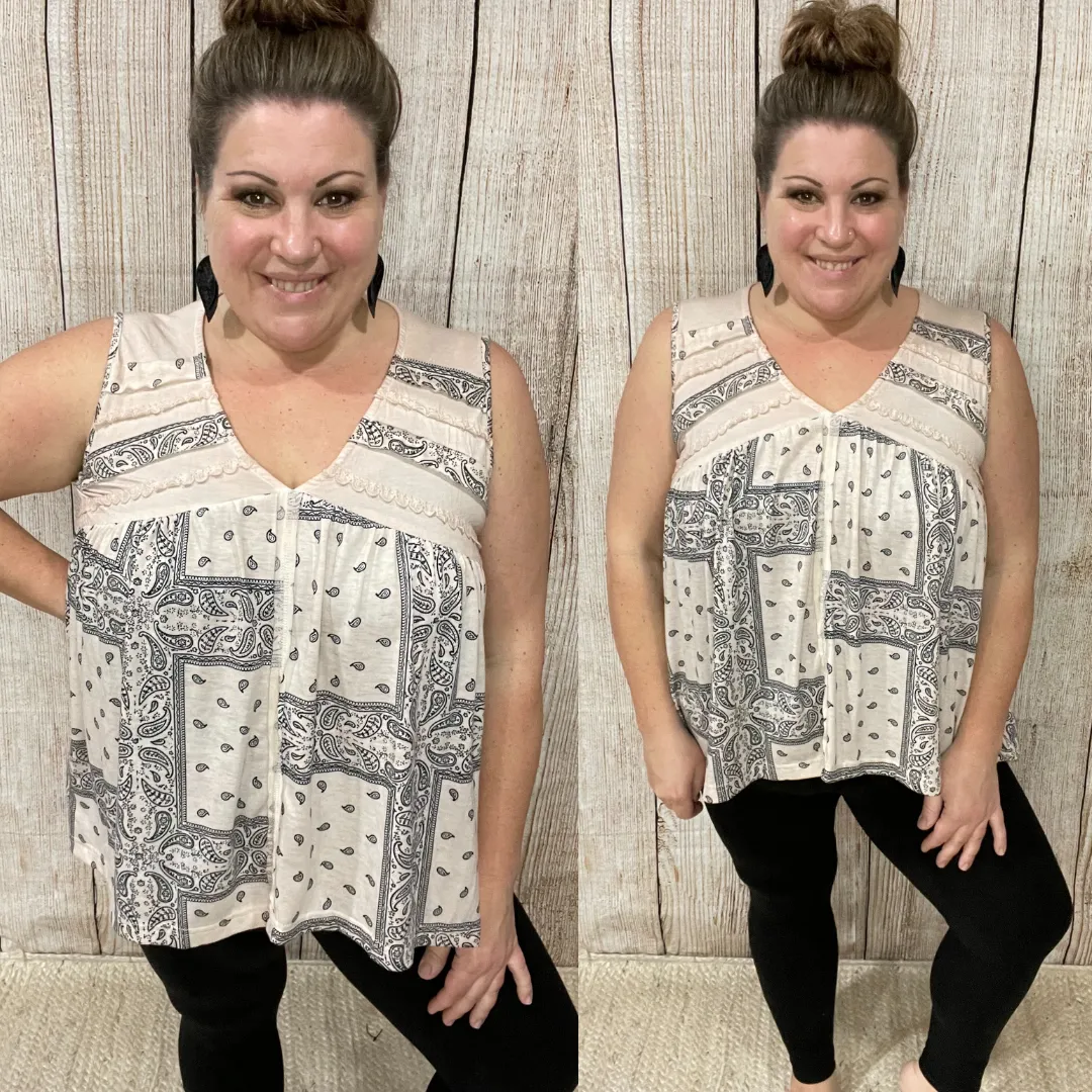 Perfect Paisley Hi-Low Baby Doll