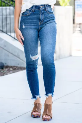 Peyton High Rise Hem Detail Skinny