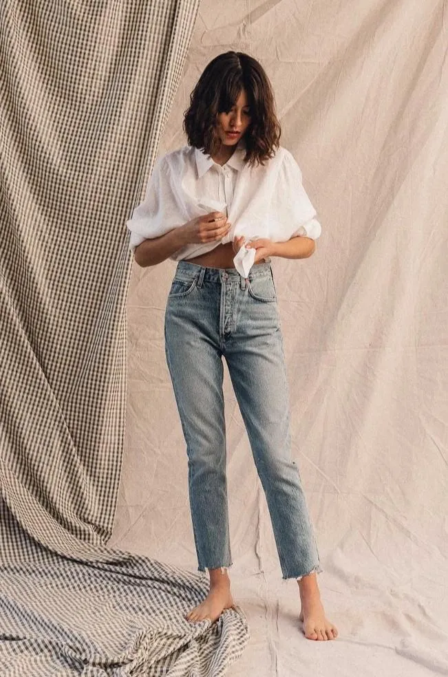 RILEY HI RISE CROP ZEPHYR