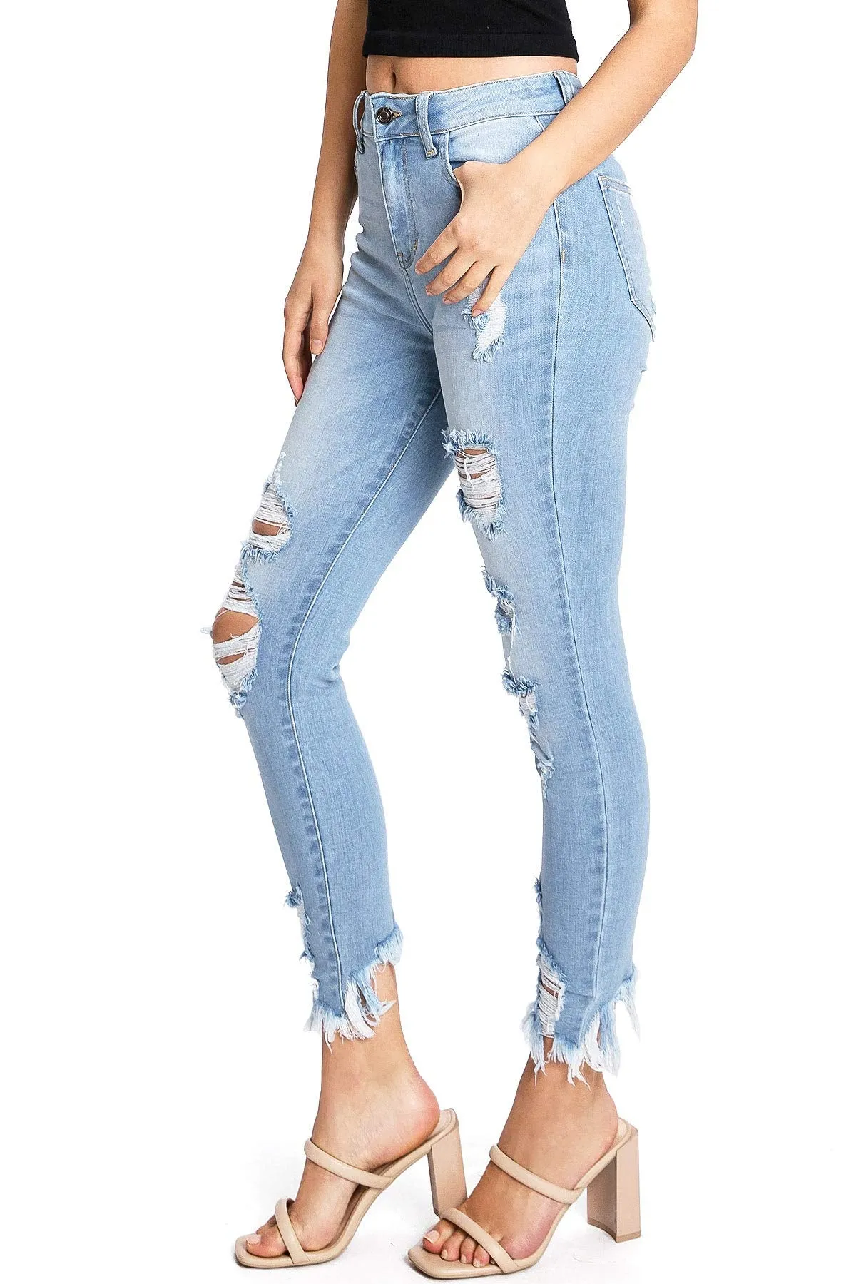 Rise Up Ankle Skinny Jeans