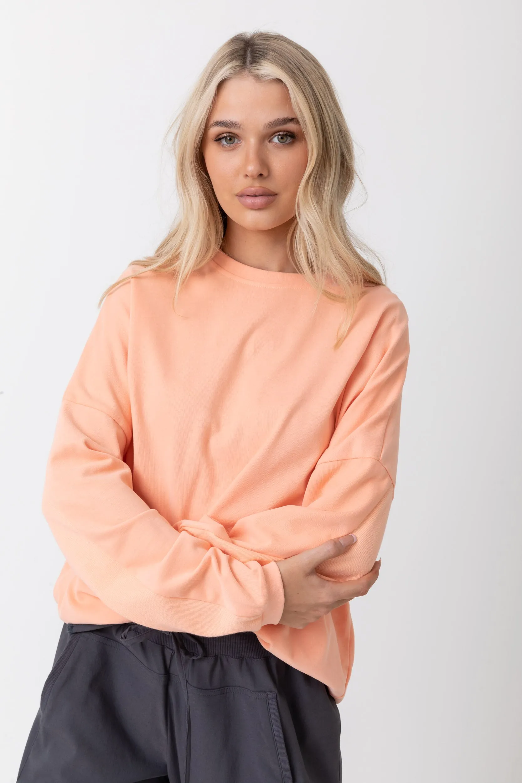 ROZEN Long Sleeve Top Peach