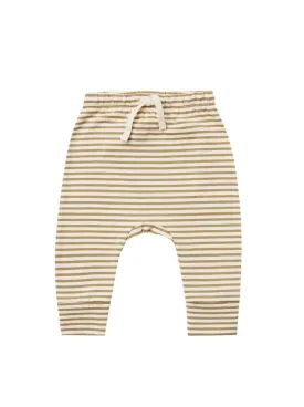 The Drawstring Pant by Quincy Mae - Gold Stripe