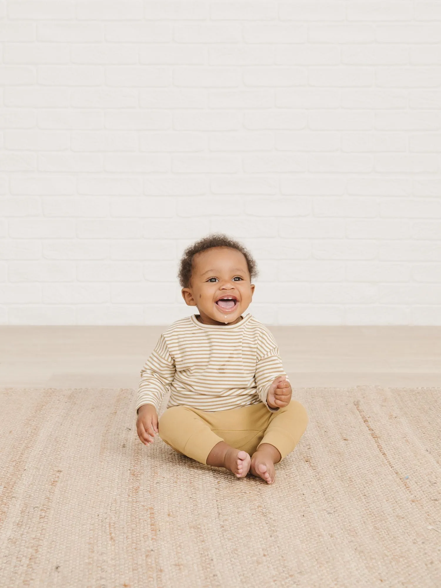 The Drawstring Pant by Quincy Mae - Gold