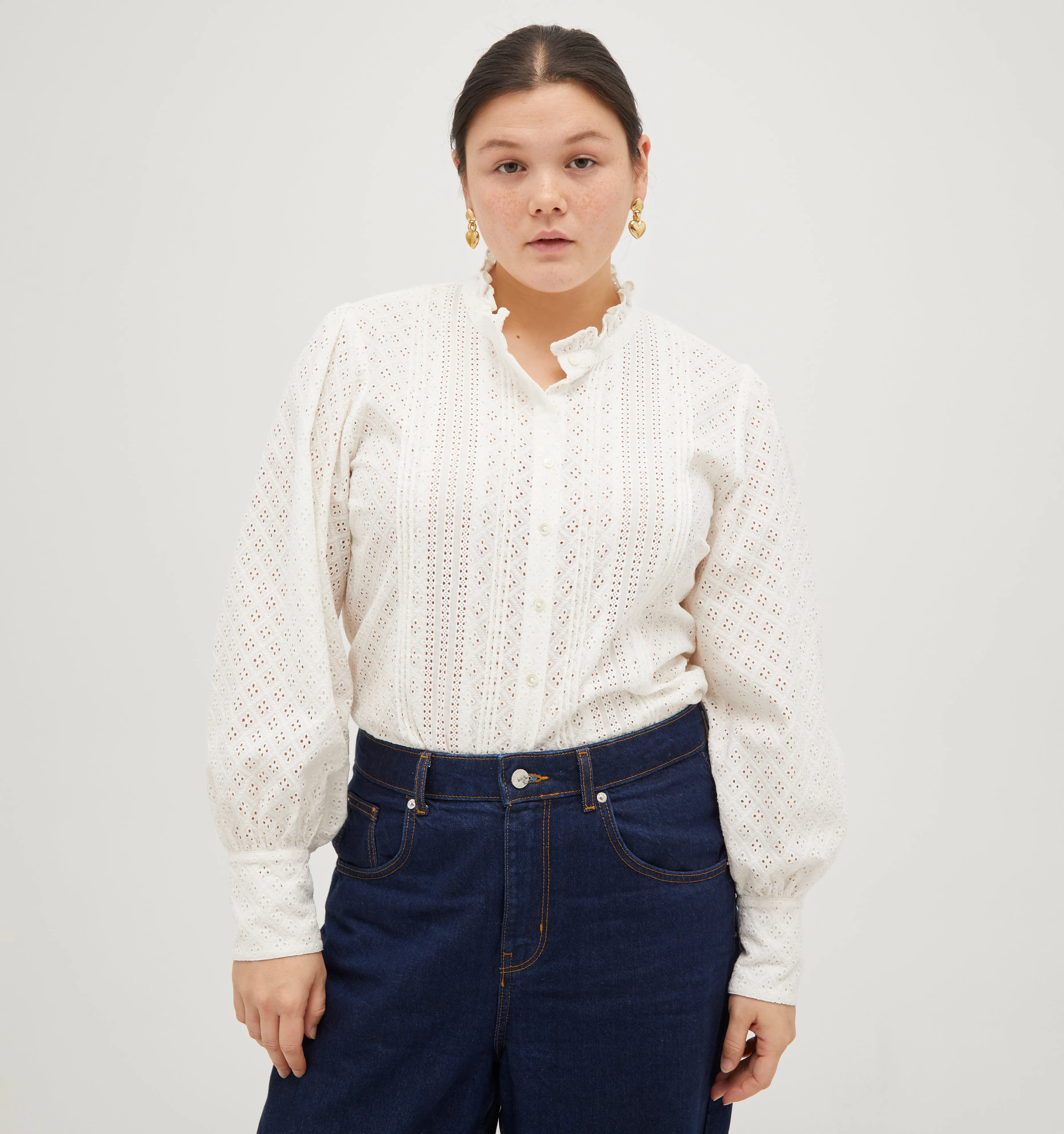 The Lillian Top - White Eyelet