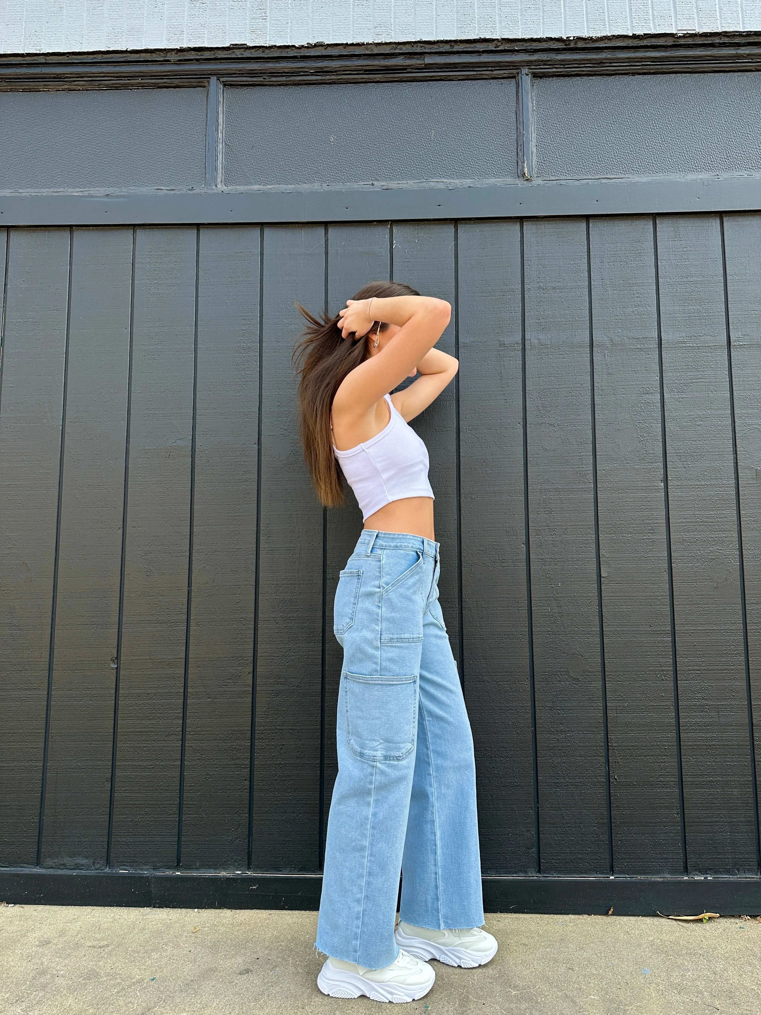 Utility Straight Jeans Lt. Wash