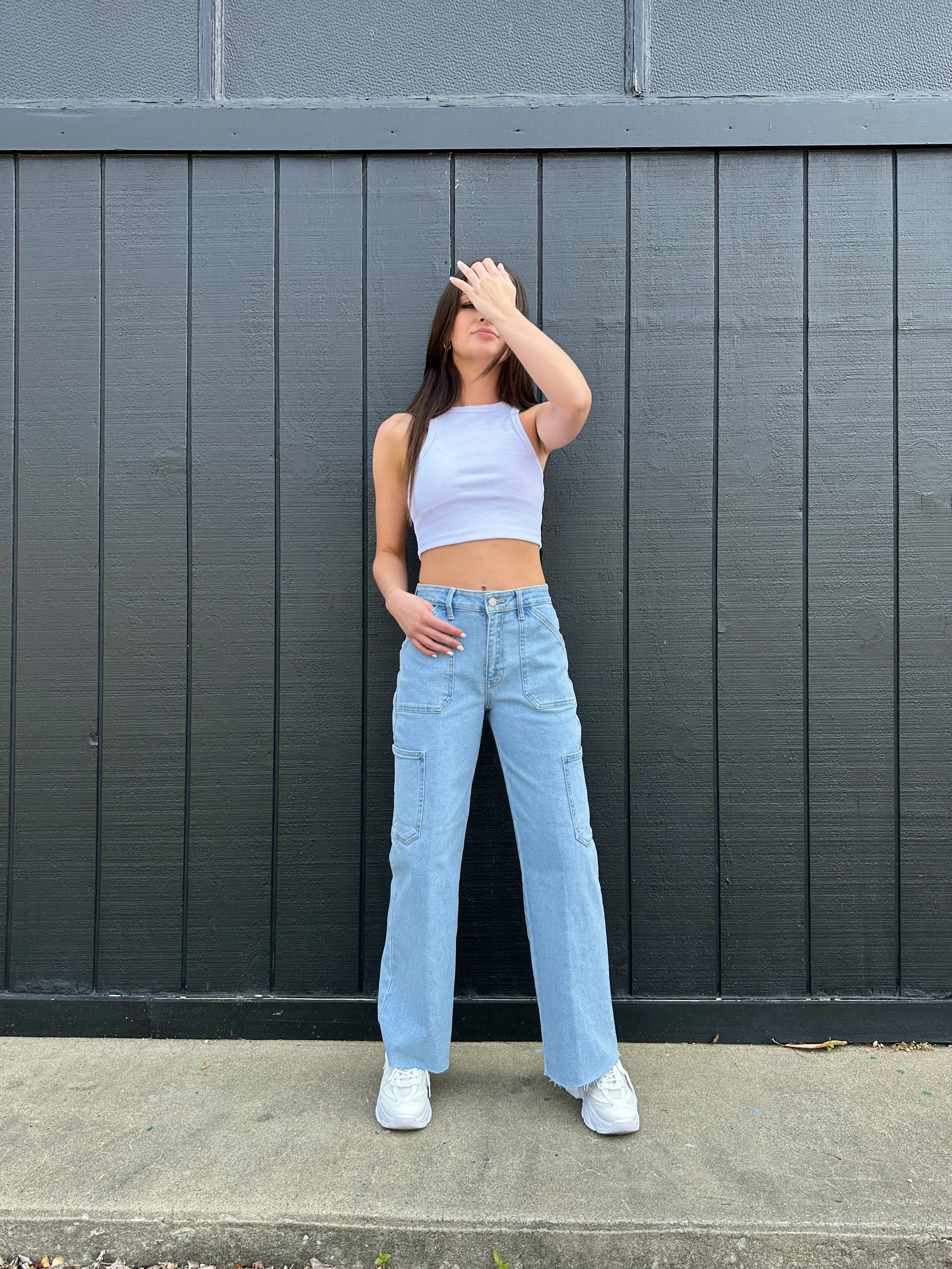 Utility Straight Jeans Lt. Wash