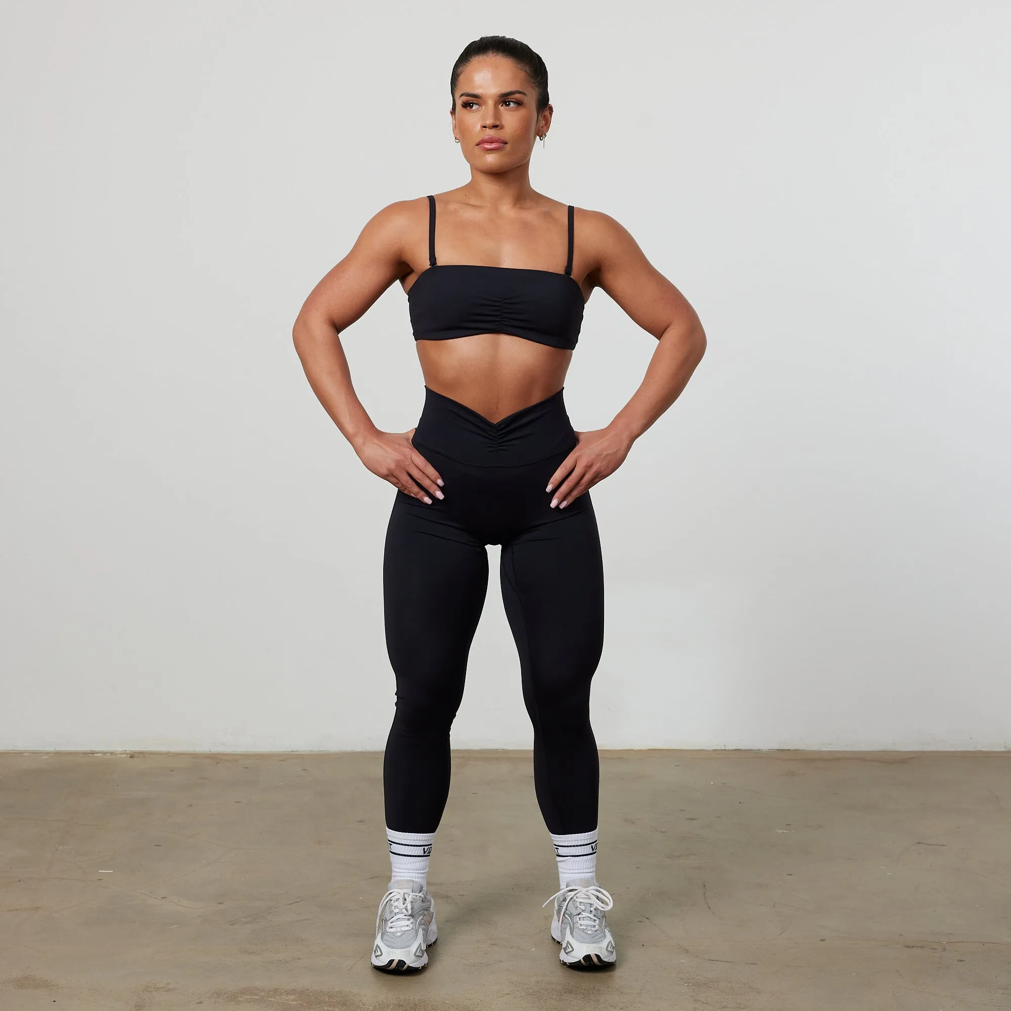 Vanquish Enhance Black Ruched Leggings