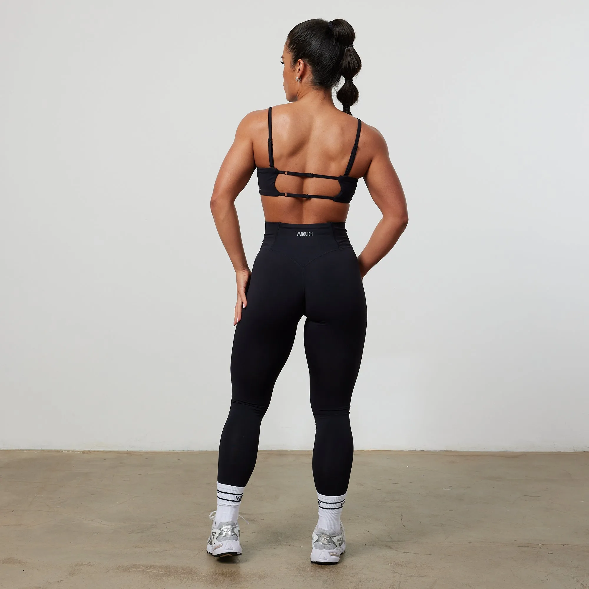 Vanquish Enhance Black Ruched Leggings