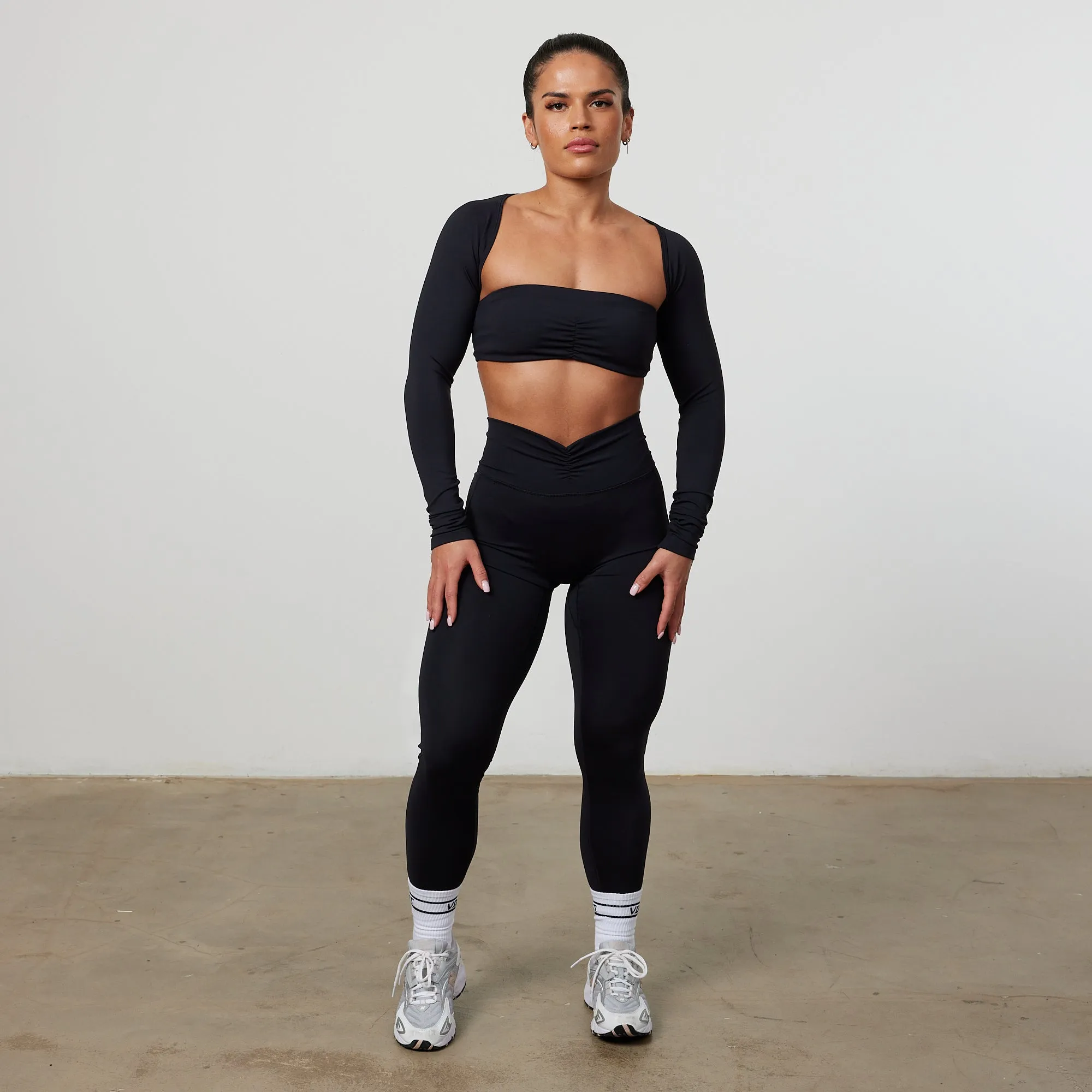 Vanquish Enhance Black Ruched Leggings
