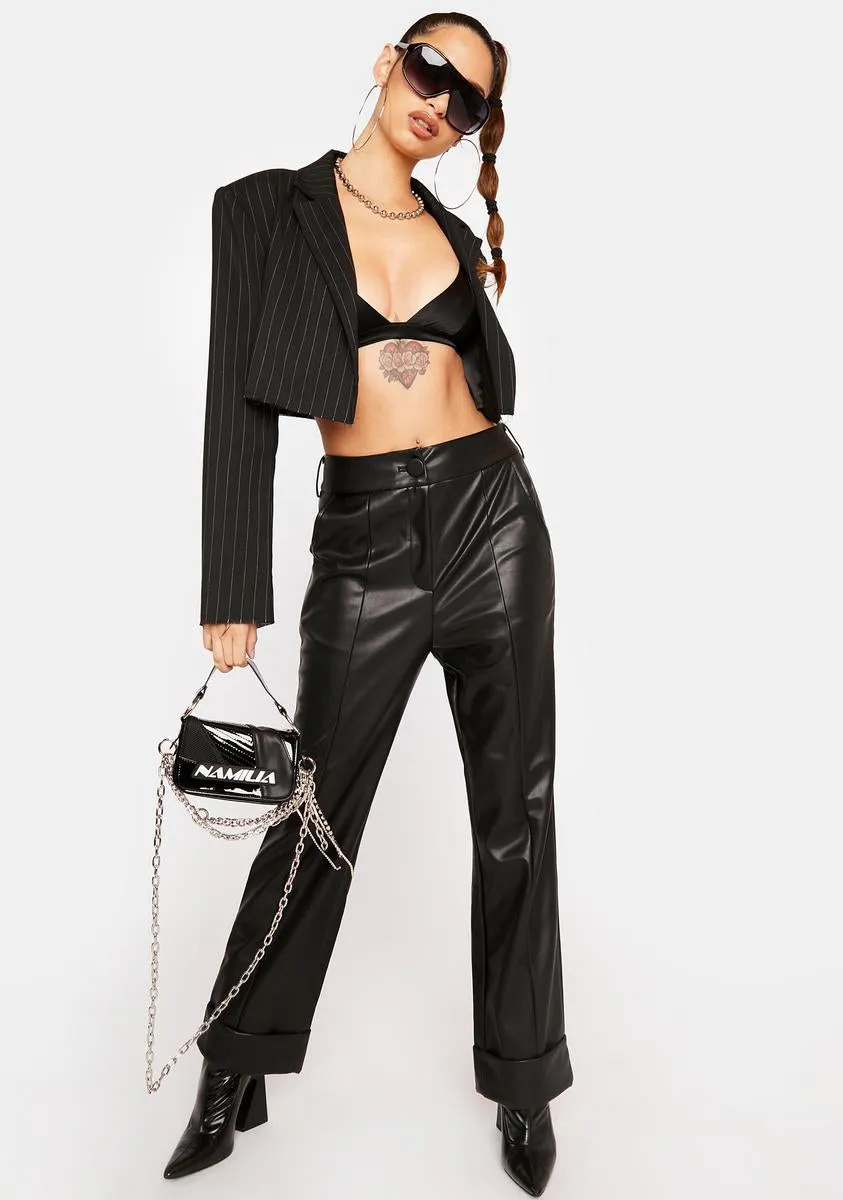 Violette Vegan Leather Trousers