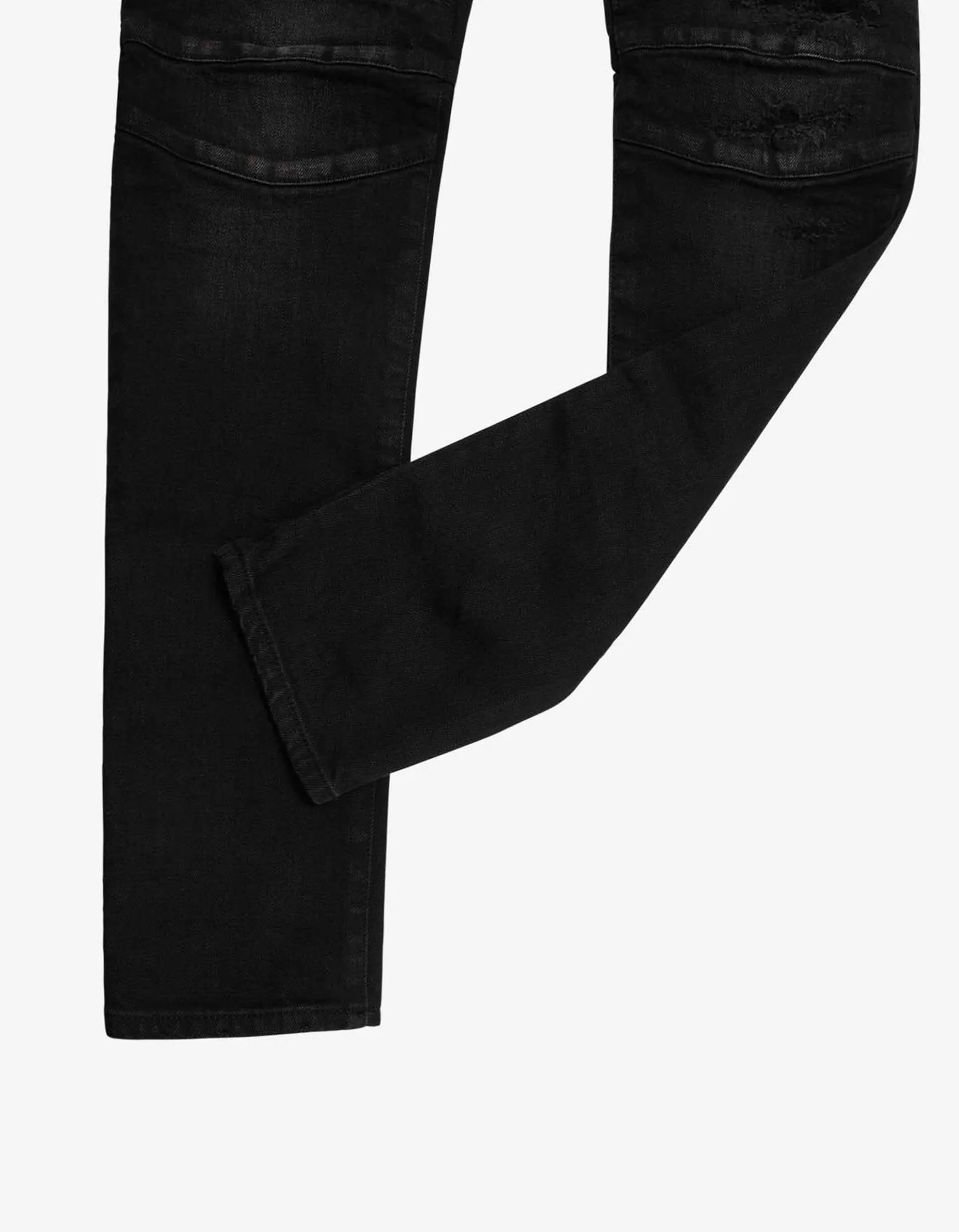 Wash Black Skinny Biker Jeans