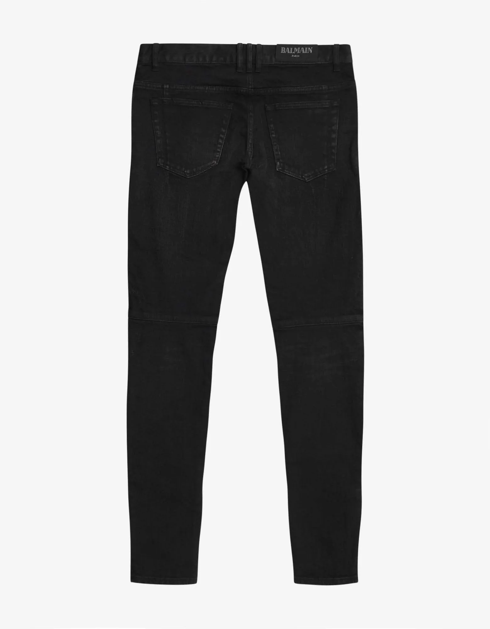 Wash Black Skinny Biker Jeans