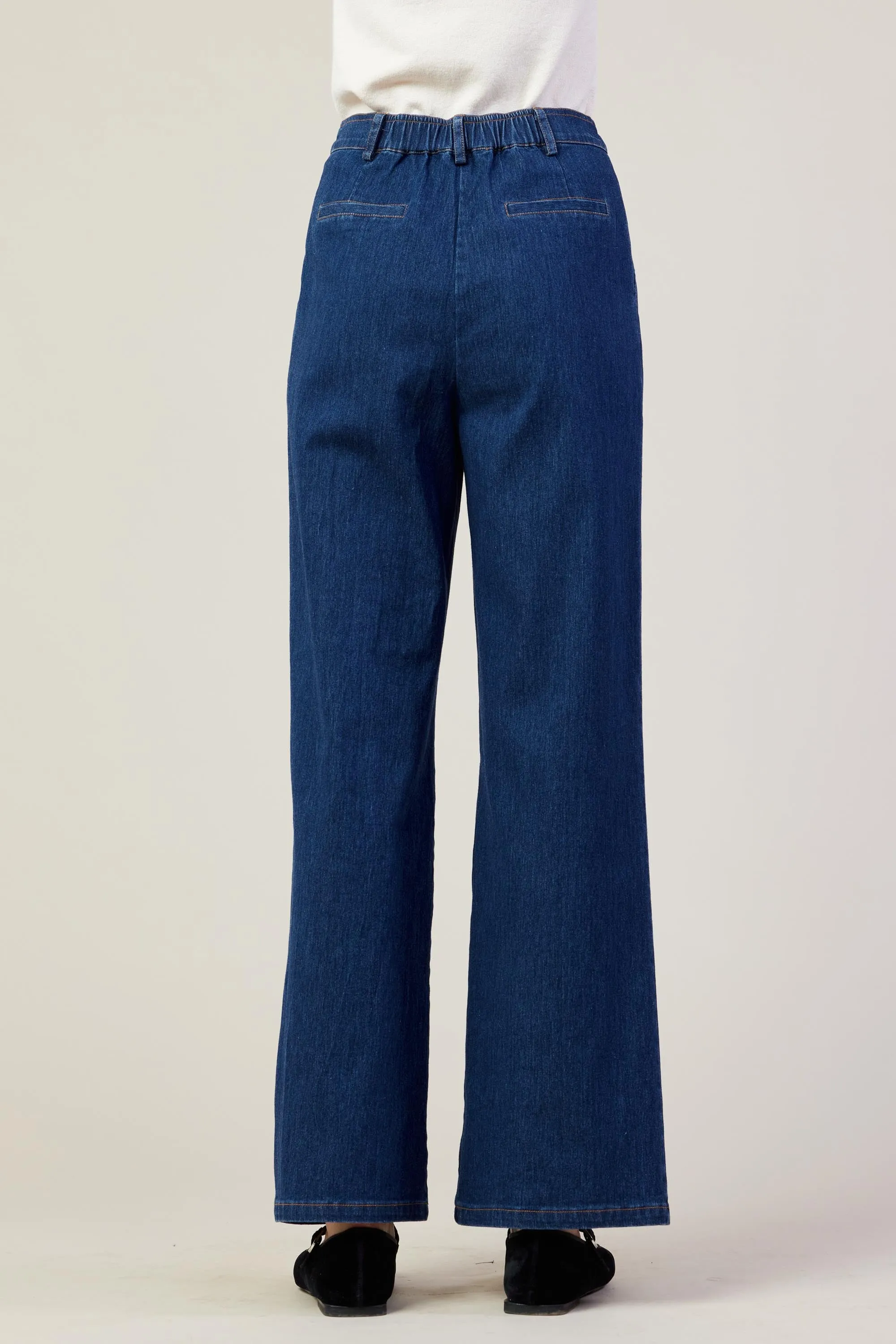 Washed Denim Pants