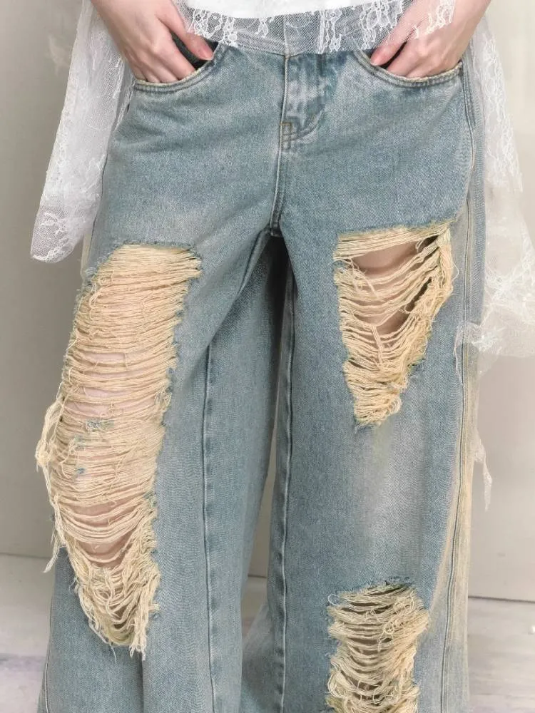 Wide leg high waist jeans【s0000009225】