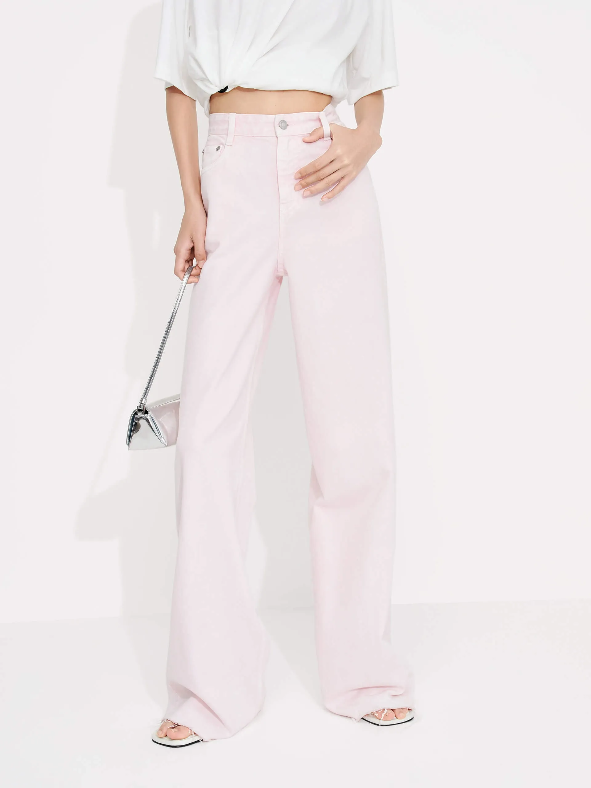Wide Leg Jeans in Cotton