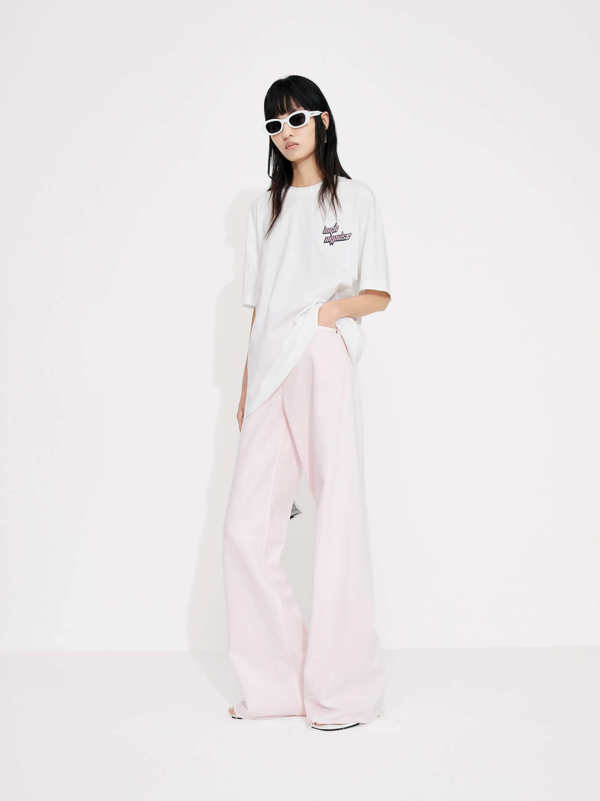 Wide Leg Jeans in Cotton