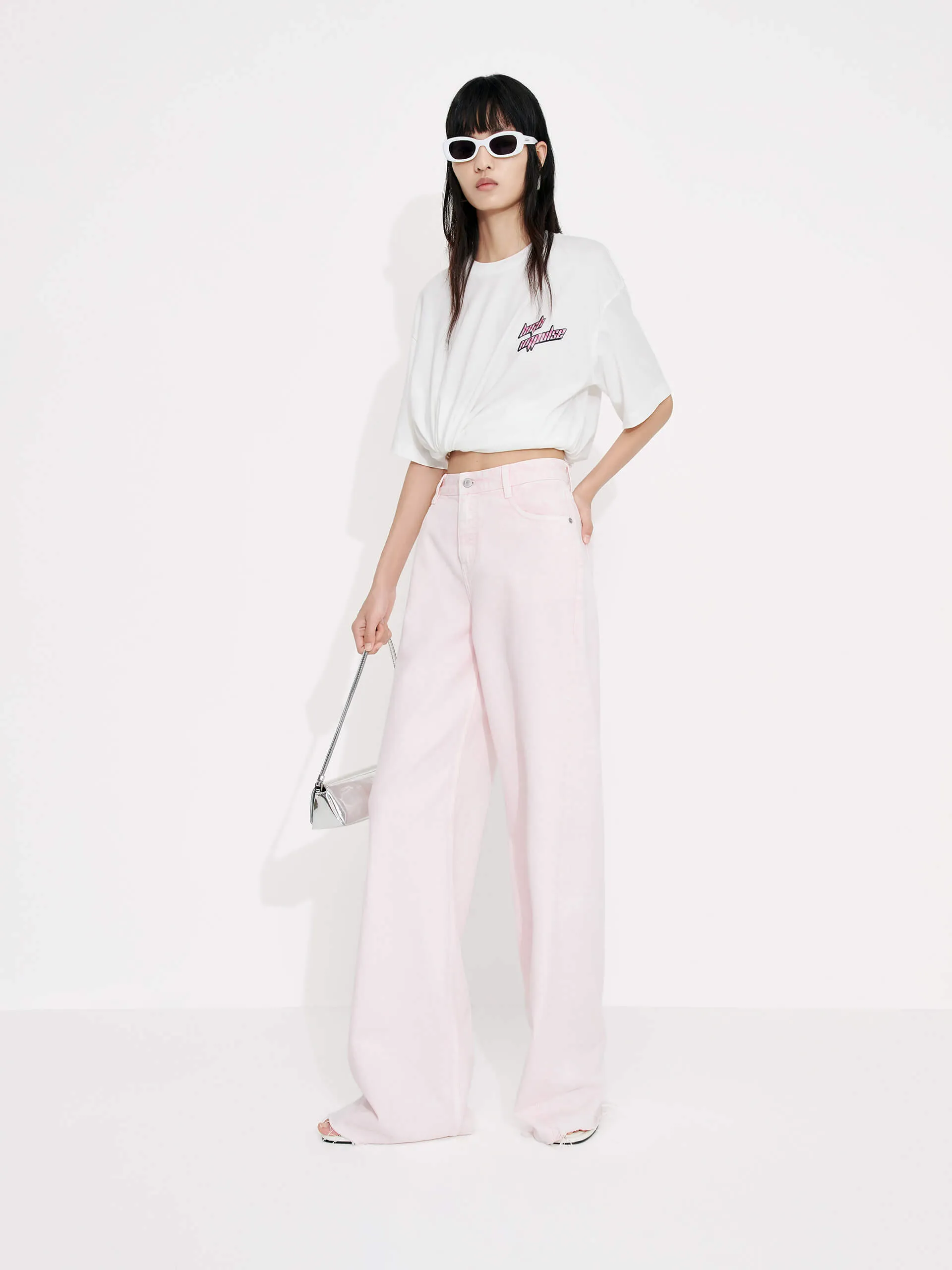 Wide Leg Jeans in Cotton