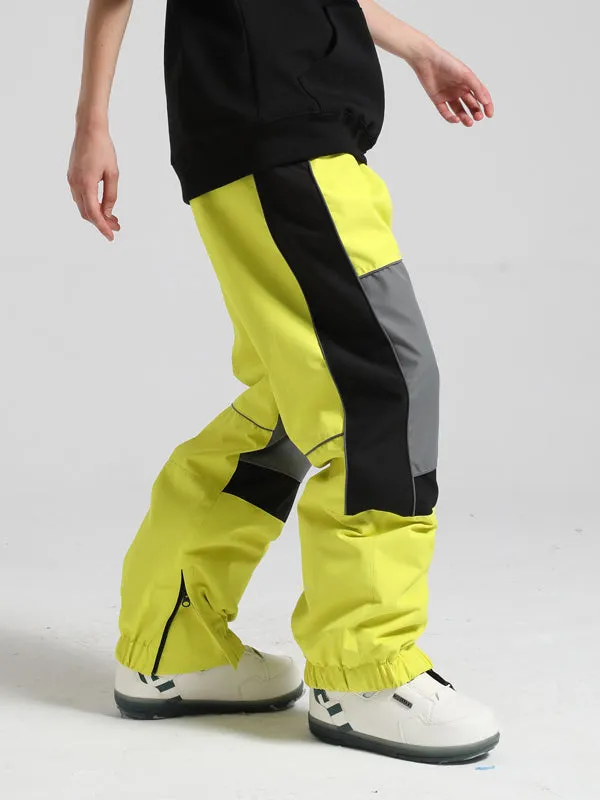 Women's Gsou Snow Winter Track Block Snowboard Pants
